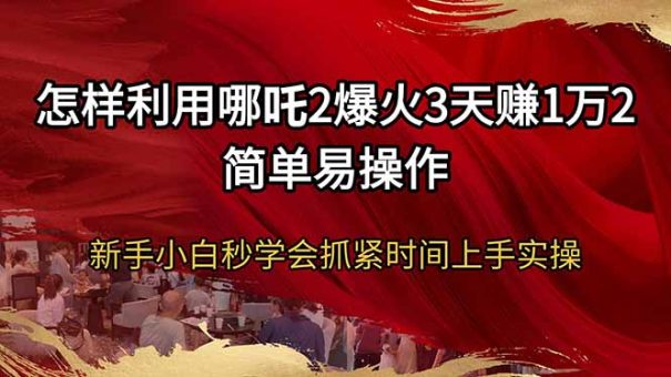 （14245期）怎么利用哪咤2爆红3天赚1万2简单易操作新手入门秒懂得尽早入门实际操作-韬哥副业项目资源网