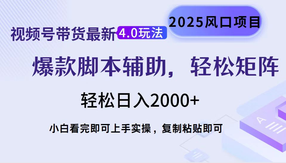 （14071期）视频号带货全新4.0游戏玩法，著作制作简单，当日养号，拷贝，轻轻松松引流矩阵…-韬哥副业项目资源网