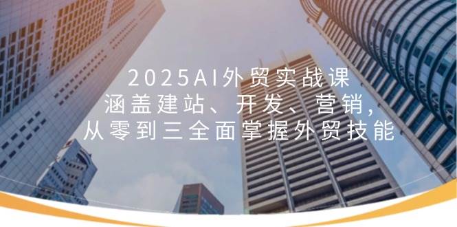 2025AI出口外贸实战演练课：包含建网站、开发设计、营销推广, 从零到三全面了解出口外贸专业技能-韬哥副业项目资源网