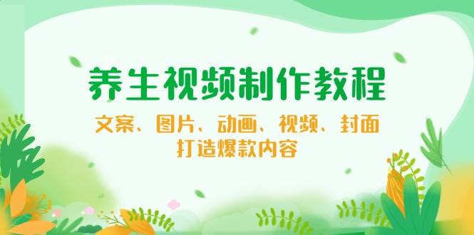 健康养生制作软件教程,创意文案、照片、动漫、短视频、封面图,推出爆款具体内容-韬哥副业项目资源网