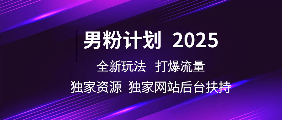 粉丝方案2025  全新玩法打穿总流量 独立网站 单独网络资源后台管理帮扶-韬哥副业项目资源网