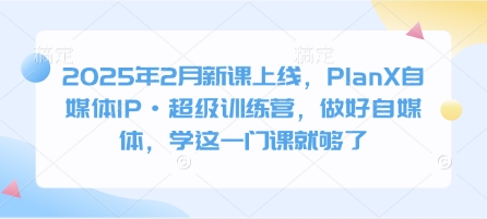 2025年2月新授课发布,PlanX自媒体平台IP·非常夏令营,搞好自媒体平台,学这一门课就行了-韬哥副业项目资源网