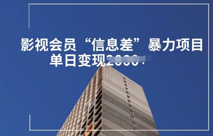 视频会员信息不对称暴力行为新项目拆卸-韬哥副业项目资源网