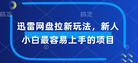 迅雷网盘拉新模式,新手菜鸟最易上手项目-韬哥副业项目资源网