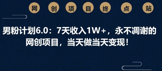 粉丝方案6.0：7天收益1W ，永不凋谢的网创新项目，那天做当日转现！-韬哥副业项目资源网