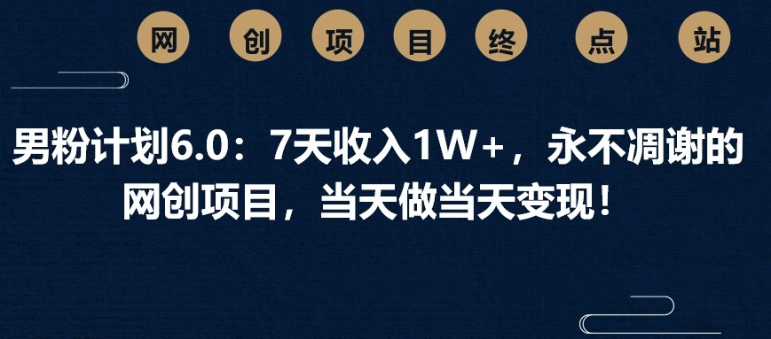 粉丝方案6.0：7天收益1W ，永不凋谢的网创新项目，那天做当日转现！-韬哥副业项目资源网