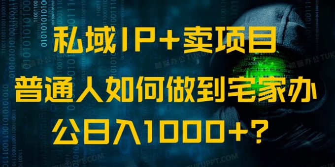 (14400期)公域IP 卖项目,平常人怎样做到蹲在家里办公室完成日入1000-韬哥副业项目资源网