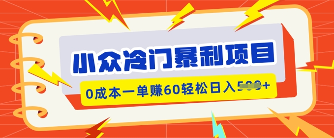 冷门小众赚钱项目，小红书的卖虚似材料，0成本费一单挣60轻轻松松日入好几张-韬哥副业项目资源网