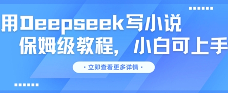 用Deepseek写小说,保姆级教程,小白可实操