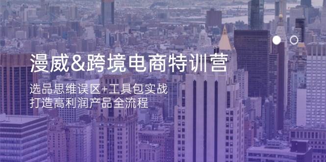 漫威英雄跨境电子商务夏令营：选款定式思维 工具箱实战演练，打造出高利润产品全过程-韬哥副业项目资源网