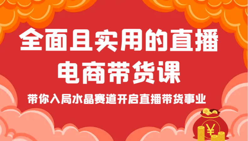 全方位且实用的直播间电商直播带货课,陪你进入紫水晶跑道打开直播卖货工作-韬哥副业项目资源网