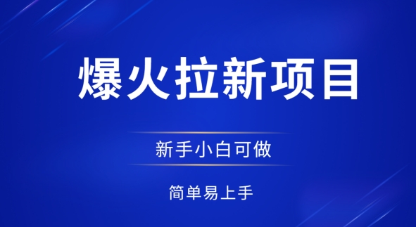 爆红拉新项目，有手就行，新手轻松入门，日入1预应力新全套步骤-韬哥副业项目资源网