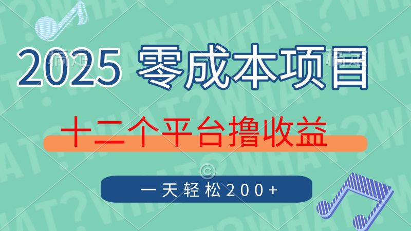 (14302期)2025年零成本新项目,十二个服务平台撸盈利,运单号一天轻轻松松200-韬哥副业项目资源网