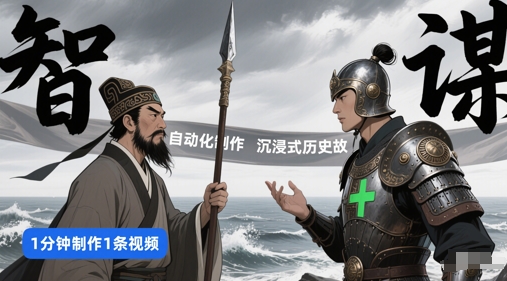 钮扣工作流引擎一键生成沉浸式体验历史典故,一天任务量,3min解决-韬哥副业项目资源网