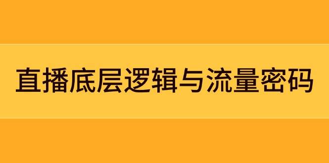 直播间底层思维与流量登陆密码：精准定位实体模型 实例拆卸，极速流承揽与数据优化攻略大全-韬哥副业项目资源网