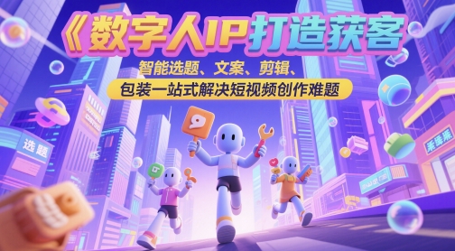 虚拟数字人IP打造出拓客转现实操课，智能化论文选题、创意文案、视频剪辑、外包装一站式解决视频创作难点-韬哥副业项目资源网