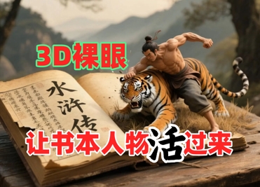 书籍角色裸视3D视频播放，新的玩法，流量超猛，家庭保姆级实例教程-韬哥副业项目资源网