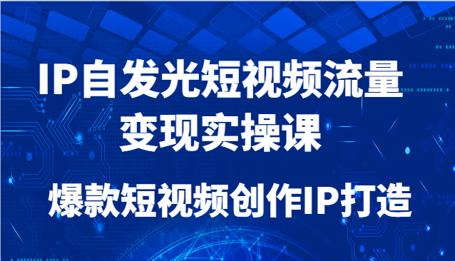 IP内发光自媒体流量转现实操课，爆款短视频写作IP打造出-韬哥副业项目资源网