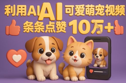 能骗得全面的AI萌宠视频制做攻略大全:从0到 2W粉的爆款登陆密码-韬哥副业项目资源网