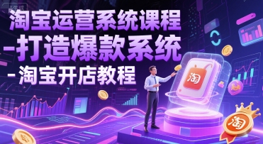 淘宝运营系统课程-打造爆款系统-淘宝开店教程-韬哥副业项目资源网