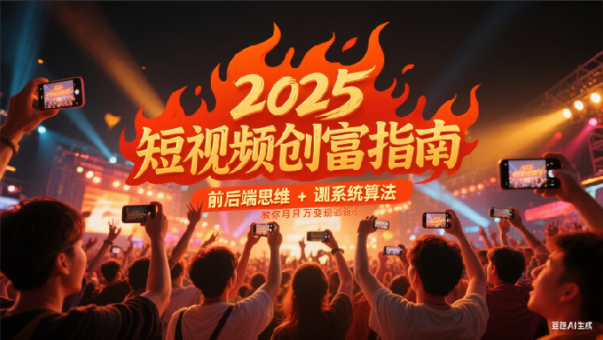 2025短视频创富指南,前后端思维 + 系统算法,教你月入过万变现路径-韬哥副业项目资源网