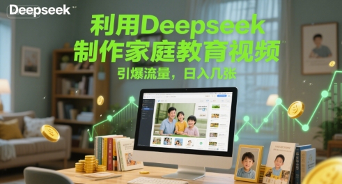 利用Deepseek制作家庭教育视频,引爆流量,日入几张