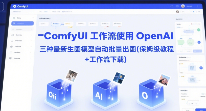 ComfyUI 工作流使用 OpenAI 三种最新生图模型自动批量出图(保姆级教程+工作流下载)-韬哥副业项目资源网