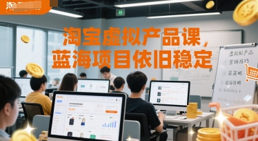 淘宝虚拟产品课，蓝海项目依旧稳定-韬哥副业项目资源网