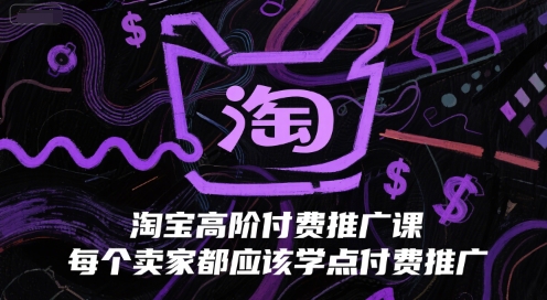 淘宝高阶付费推广课，每个卖家都应该学点付费推广-韬哥副业项目资源网