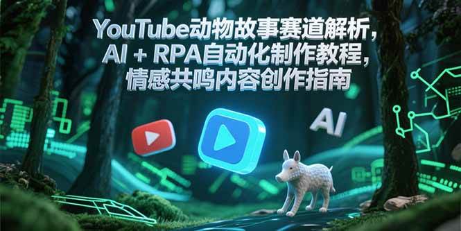 （15174期）YouTube动物故事赛道解析，AI+RPA自动化制作教程，情感共鸣内容创作指南-韬哥副业项目资源网