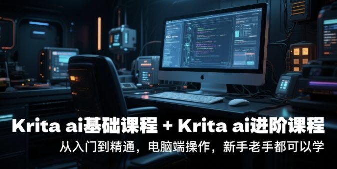 krita ai基础课程+Krita ai进阶课程，从入门到精通，电脑端操作，新手老手都可以学-韬哥副业项目资源网