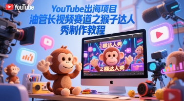 YouTube出海项目，油管长视频赛道之猴子达人秀制作教程-韬哥副业项目资源网