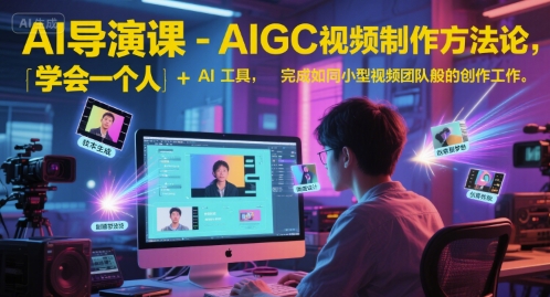 AI导演课-AIGC视频制作方法论，学会一个人+AI工具，完成如同小型视频团队般的创作工作，实现导演梦-韬哥副业项目资源网