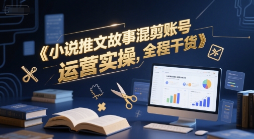 小说推文故事混剪账号运营实操，全程干货-韬哥副业项目资源网