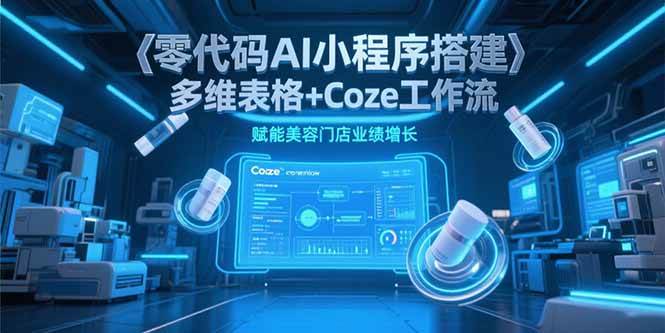 （15239期）零代码AI小程序搭建，多维表格+Coze工作流，赋能美容门店业绩增长-韬哥副业项目资源网