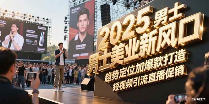 2025男士美业新风口,趋势定位加爆款打造,短视频引流直播促销-韬哥副业项目资源网