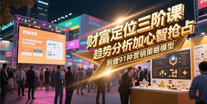 （15219期）财富定位三阶课，趋势分析加心智抢占，附赠91种营销策略模型-韬哥副业项目资源网