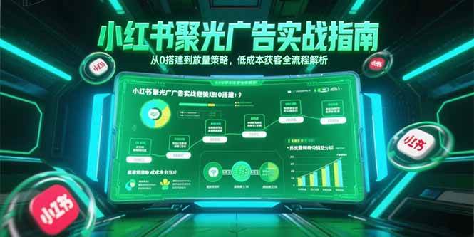 (15248期)小红书聚光广告实战指南,从0搭建到放量策略,低成本获客全流程解析-韬哥副业项目资源网