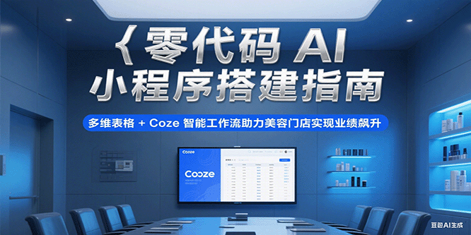 零代码AI小程序搭建指南，多维表格+Coze智能工作流助力美容门店实现业绩飙升-韬哥副业项目资源网
