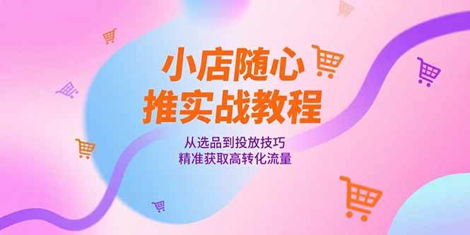（15205期）小店随心推实战教程，从选品到投放技巧，精准获取高转化流量-韬哥副业项目资源网