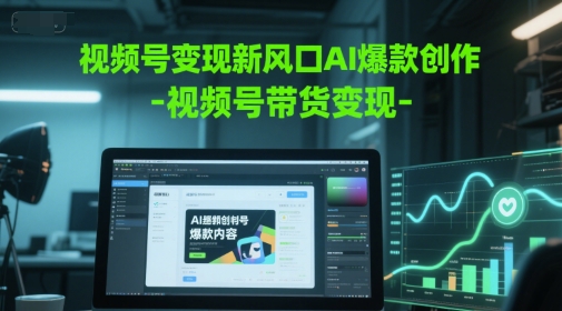 视频号变现新蓝海AI爆品写作-视频号带货转现-韬哥副业项目资源网