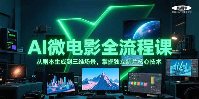 （15195期）AI微电影全流程课，从剧本生成到三维场景，掌握独立制片核心技术-韬哥副业项目资源网