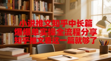 小说推文知乎中长篇爆单实操全流程分享，知乎推文看这一篇就够了-韬哥副业项目资源网