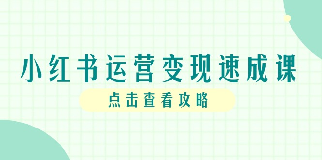 （14951期）小红书运营转现速成课，账户构建到暴力行为养号，本人IP全过程手册-韬哥副业项目资源网