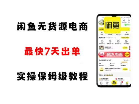 闲鱼无货源电商，实操保姆级教程，适合新手小白-韬哥副业项目资源网