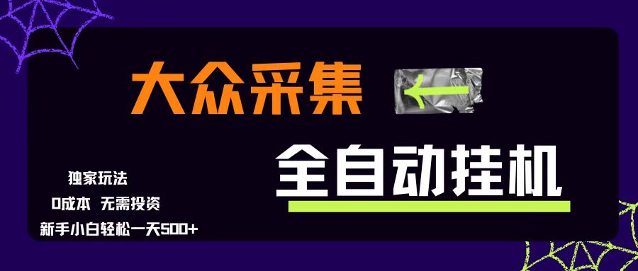 (15348期)大众采集全自动玩法,新手小白轻松一天500+,操作简单零成本-韬哥副业项目资源网