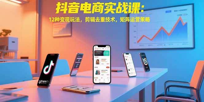 （15478期）抖音电商实战课：12种变现玩法，剪辑去重技术，矩阵运营策略-韬哥副业项目资源网