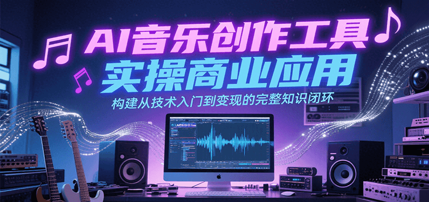 AI音乐创作工具实操商业应用,构建从技术入门到变现的完整知识闭环-韬哥副业项目资源网