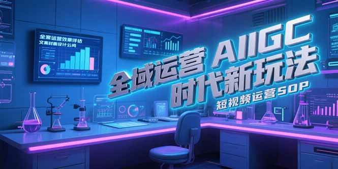 （15327期）全域运营AIGC时代新玩法，文案封面设计公式，短视频运营SOP-韬哥副业项目资源网
