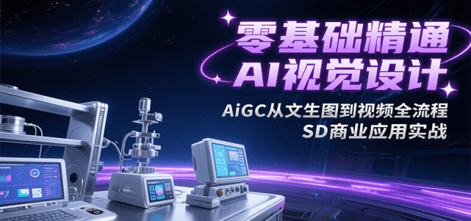 零基础精通AI视觉设计,AiGC从文生图到视频全流程,SD商业应用实战-韬哥副业项目资源网